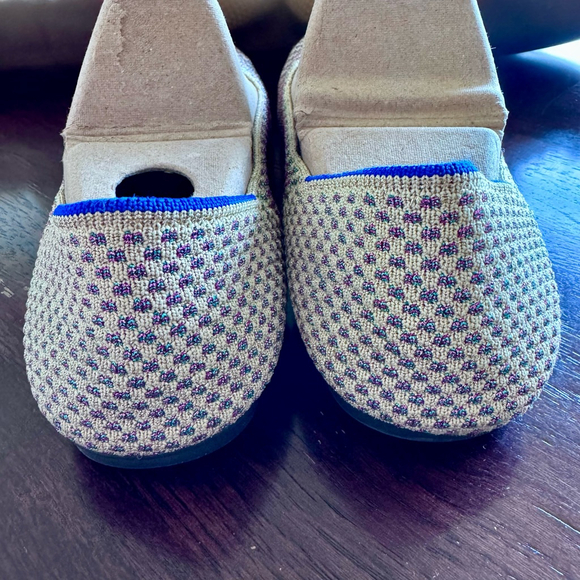 Rothys Limited Edition Multi Metallic Sparkling The Round Flats Shoes Size 11 - Picture 7 of 14